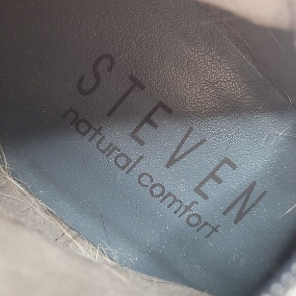 Natural Comfort by Steve Madden Gray Suede Zoe Riding Boot Stud Detail Size 7W - Picture 7 of 10